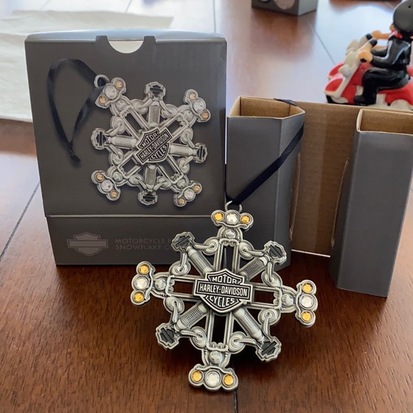 Harley Ornament “Motorcycle Parts”Snowflake #2 NEW